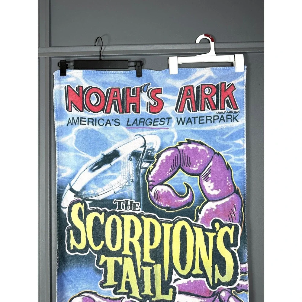 Vintage Noah's Ark Beach towel Scorpions Tail Amusement Waterpark‎ Towel
